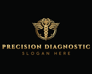 Diagnostic - Caduceus Hospital Premium logo design