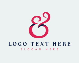Typography - Stylish Ampersand Calligraphy logo design