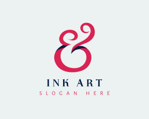 Calligraphy - Stylish Ampersand Calligraphy logo design