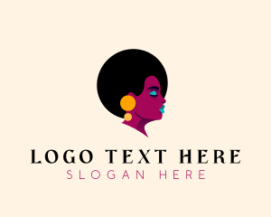 Lady - Afro Salon Beauty logo design