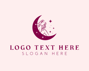 Night - Moon Woman Cosmetics logo design