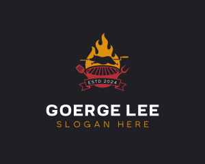 Steakhouse - Rotisserie Pork Roast logo design