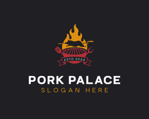 Rotisserie Pork Roast logo design