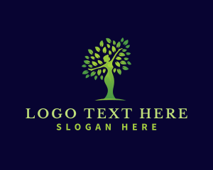 Lifestyle - Woman Tree Nature logo design