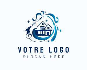 Cleaning - Real Estate Mansion Pressure Cleaning logo design