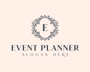 Floral Wreath Wedding Planner logo design