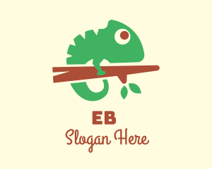 Cute Chameleon Branch Logo