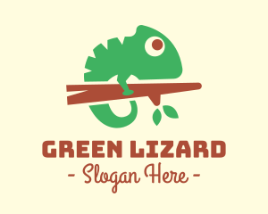 Cute Chameleon Branch logo design