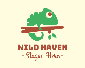 Cute Chameleon Branch logo design