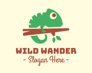 Cute Chameleon Branch logo design