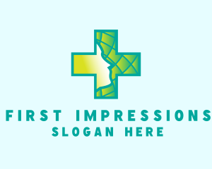 Human Medical Cross logo design