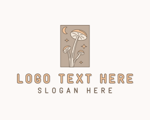 Night - Spiritual Mushroom Fungus logo design