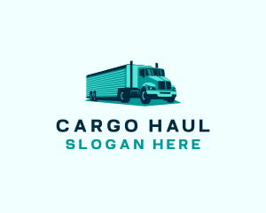 Cargo Logistics Trailer Truck logo design