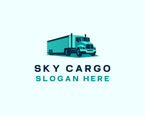 Cargo Logistics Trailer Truck logo design