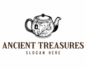 Vintage Antique Teapot logo design