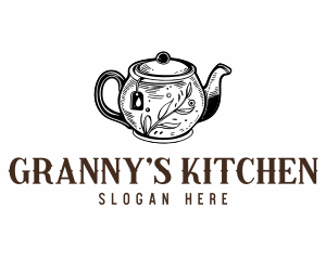 Vintage Antique Teapot logo design