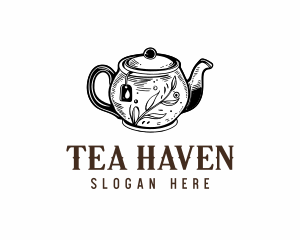 Vintage Antique Teapot logo design