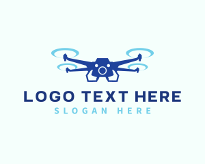 Quadcopter - Drone Photography Camera logo design