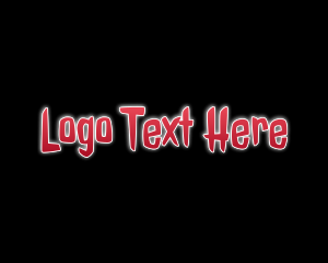 Scary Horror Wordmark Logo