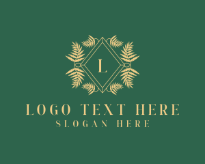 Venue - Diamond Fern Leaf logo design