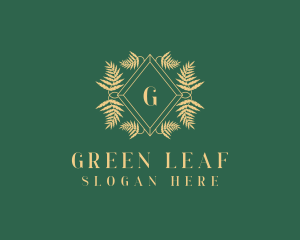 Diamond Fern Leaf  logo design