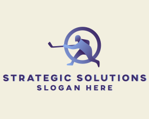 Strategy - Hockey Athlete Player logo design