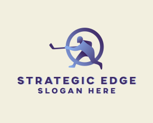 Strategy - Hockey Athlete Player logo design