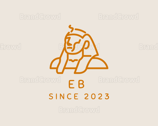 Pharaoh Egyptian Statue Logo