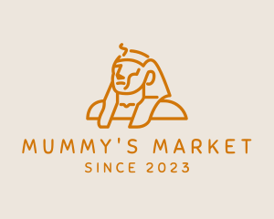 Mummy - Pharaoh Egyptian Statue logo design