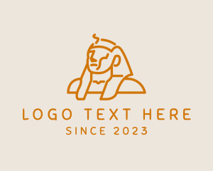 God - Pharaoh Egyptian Statue logo design