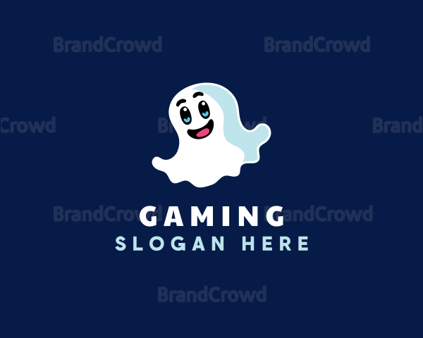 Cute Ghost Halloween Logo