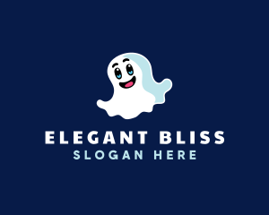 Cute Ghost Halloween Logo