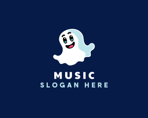 Cute Ghost Halloween Logo