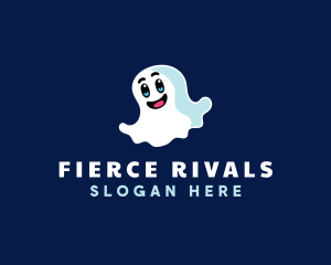 Cute Ghost Halloween logo design