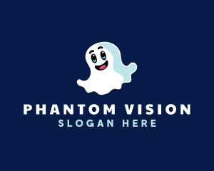 Phantom - Cute Ghost Halloween logo design