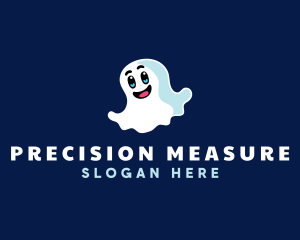 Cute Ghost Halloween logo design