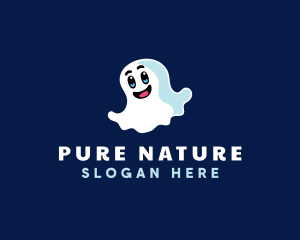 Phantom - Cute Ghost Halloween logo design