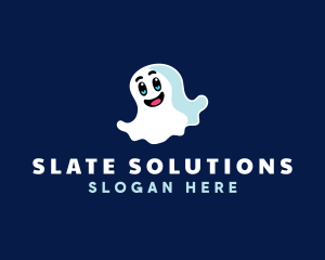 Cute Ghost Halloween logo design