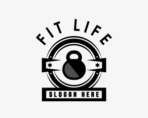 Kettlebell Fitness Weights  logo design