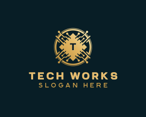 Digital Tech Cryptocurrency logo design