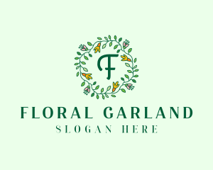 Garland - Spring Vine Wreath Garland logo design