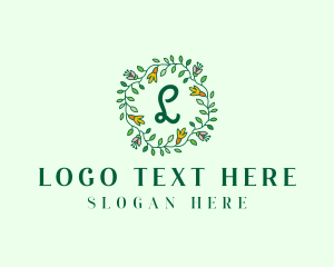 Garland - Spring Vine Wreath Garland logo design