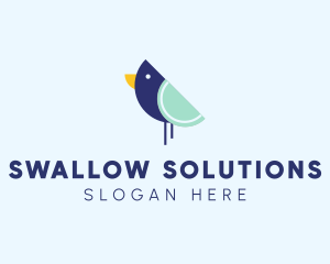 Swallow - Wild Forest Bird logo design