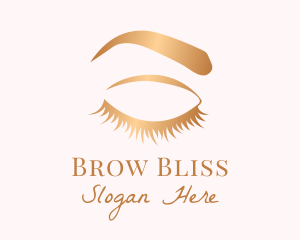 Female Eyebrow & Eyelashes logo design