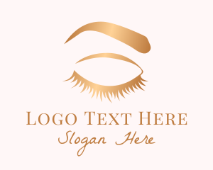 Microblading - Female Eyebrow & Eyelashes logo design