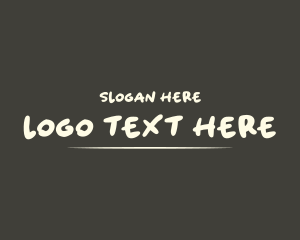 Text Logo - Handwritten Brush Brand logo design