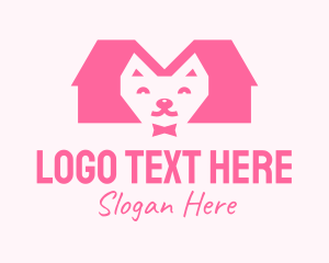 Adorable - Pink Kitten Pet Shop logo design
