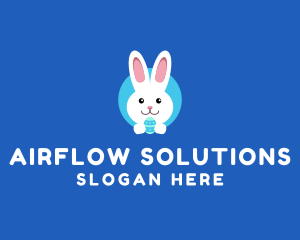 Cute Easter Bunny  logo design