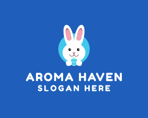 Cute Easter Bunny  logo design