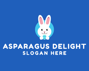 Cute Easter Bunny  logo design